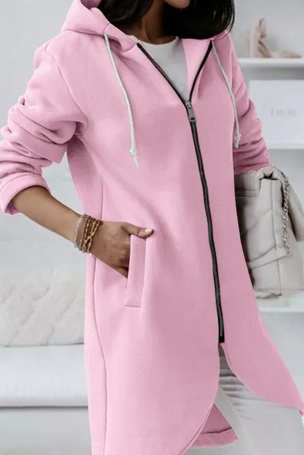 Mirla | Juliana Enfärgad Dragkedja Hoodie Kappa-Eva Jonsson