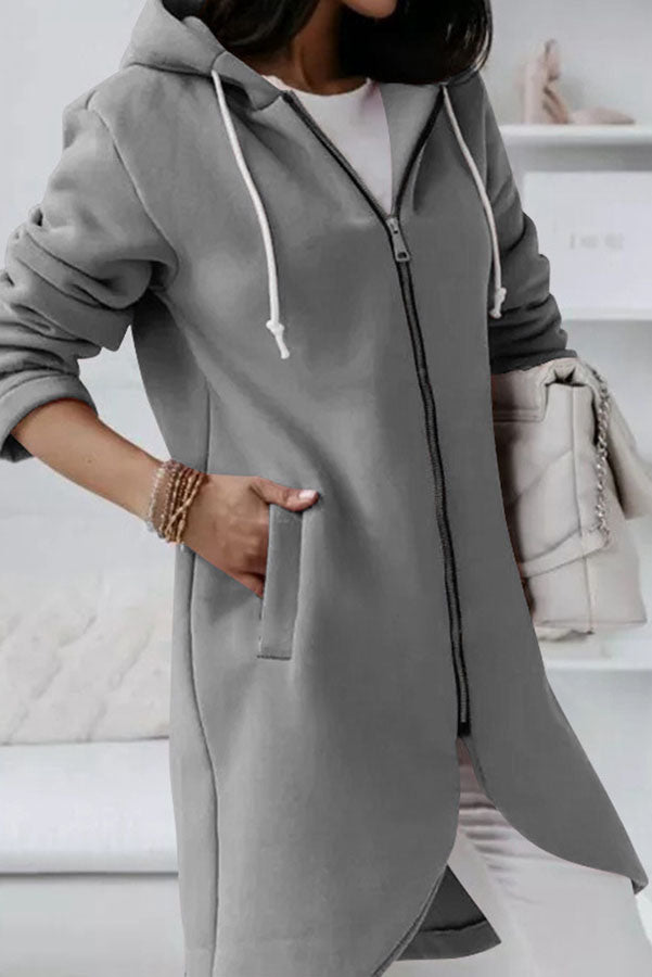 Mirla | Juliana Enfärgad Dragkedja Hoodie Kappa-Eva Jonsson