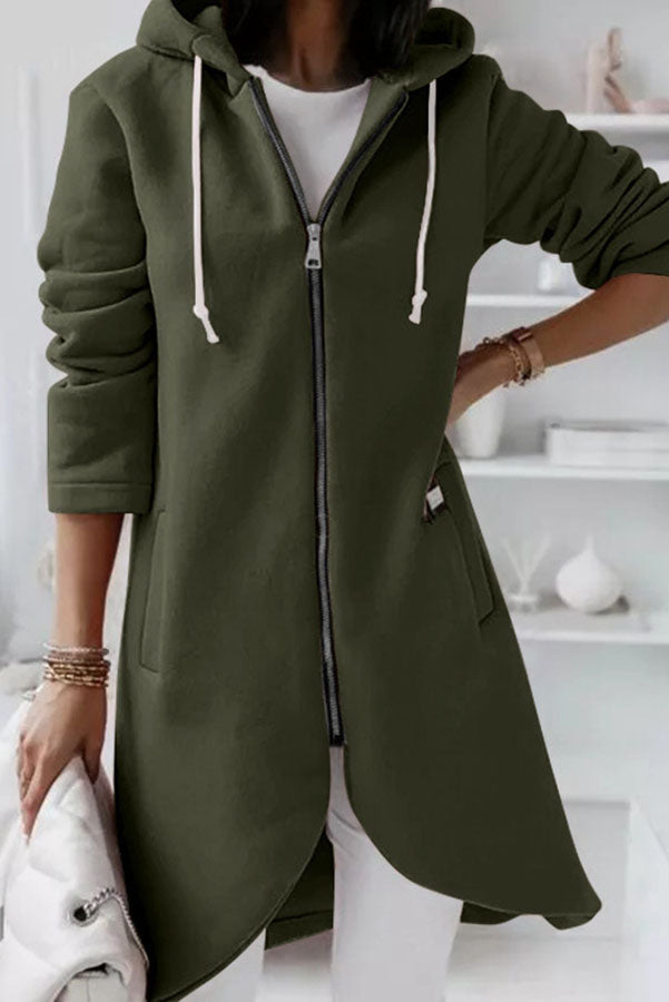 Mirla | Juliana Enfärgad Dragkedja Hoodie Kappa-Eva Jonsson