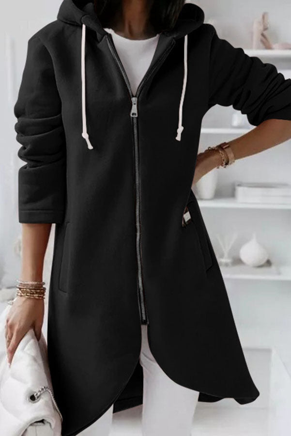 Mirla | Juliana Enfärgad Dragkedja Hoodie Kappa-Eva Jonsson