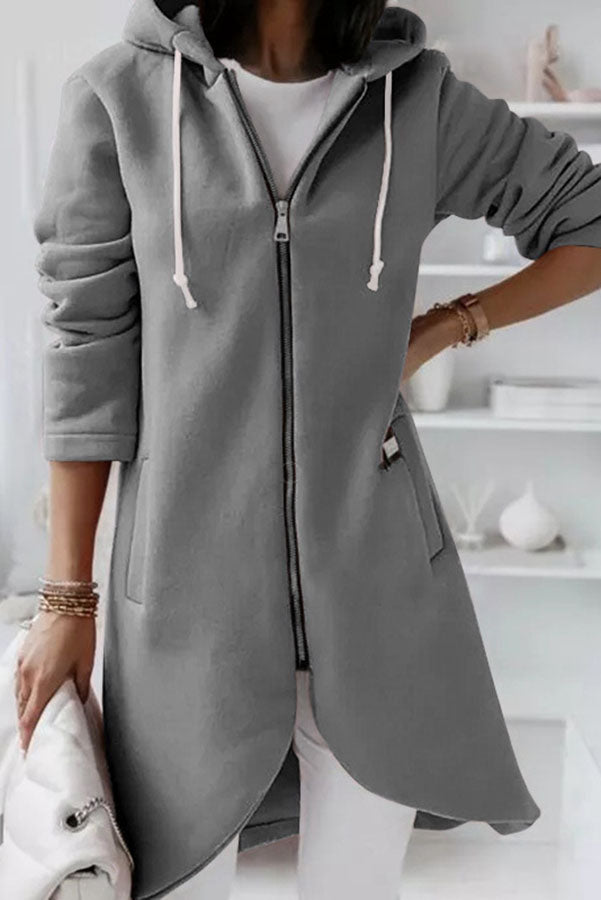 Mirla | Juliana Enfärgad Dragkedja Hoodie Kappa-Eva Jonsson