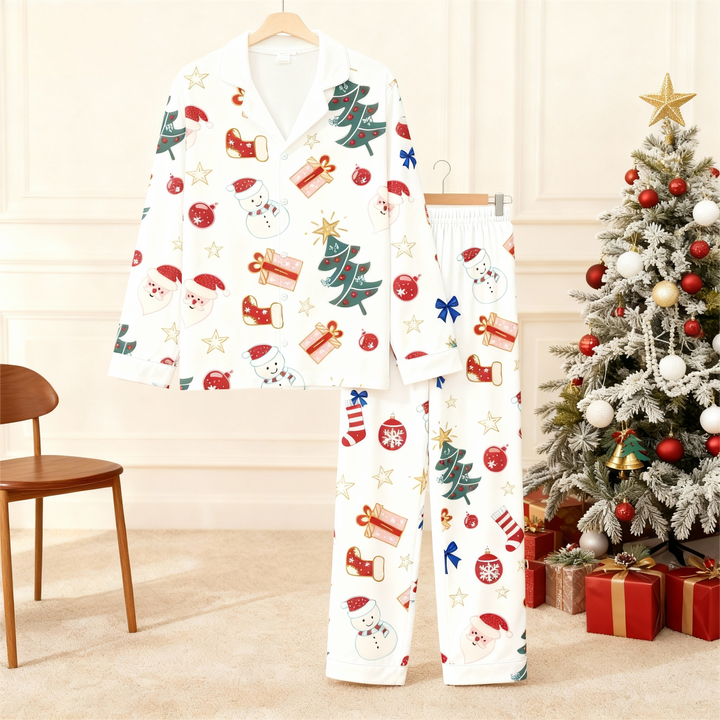 Mirla | Julkrage Button-Up Pyjamas Set För Familjen-Eva Jonsson