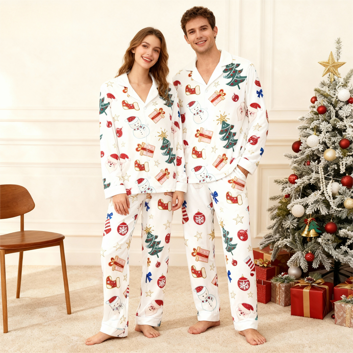 Mirla | Julkrage Button-Up Pyjamas Set För Familjen-Eva Jonsson