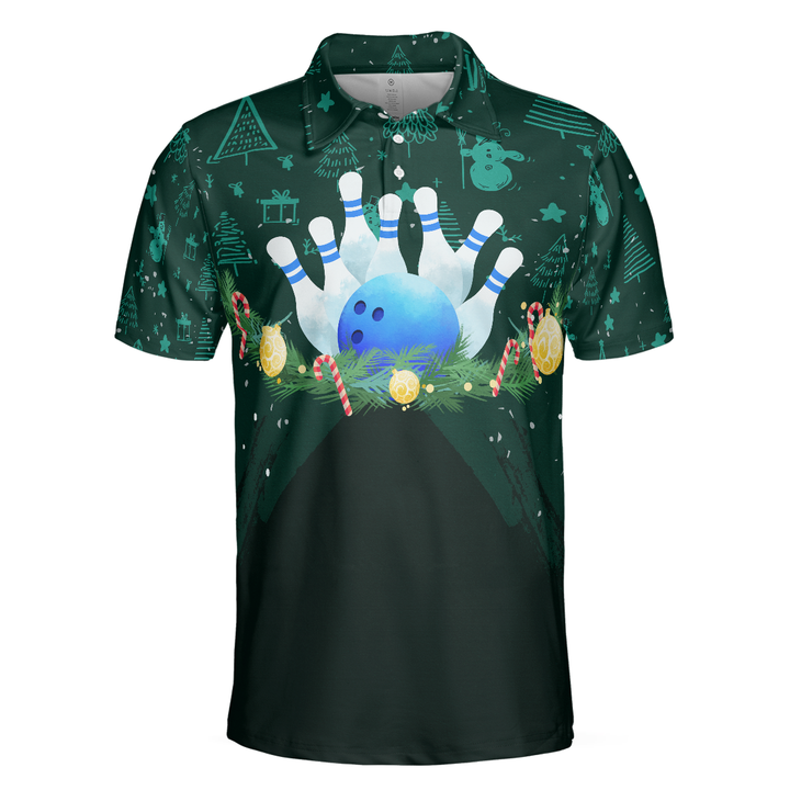 Mirla | Julkrans med Bowling Herr Polo T-Shirts-Eva Jonsson
