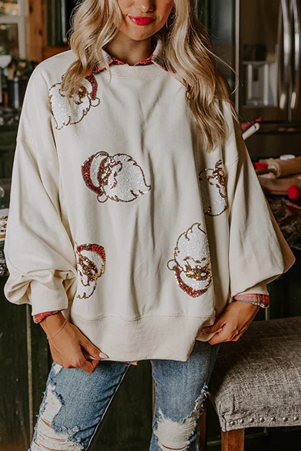 Mirla | Julman Paljetter Lättsamt Löst Sweatshirt-Eva Jonsson