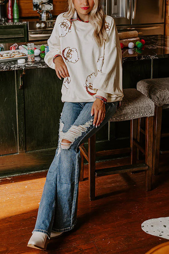 Mirla | Julman Paljetter Lättsamt Löst Sweatshirt-Eva Jonsson