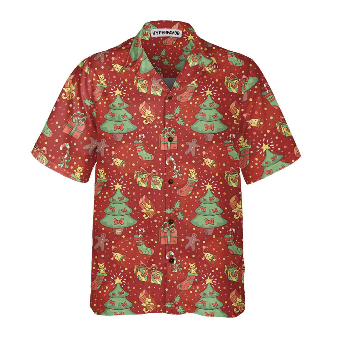 Mirla | Julmönster med Konfetti Hawaiian Shirt Festligt Jul Hawaiian Shirt-Eva Jonsson