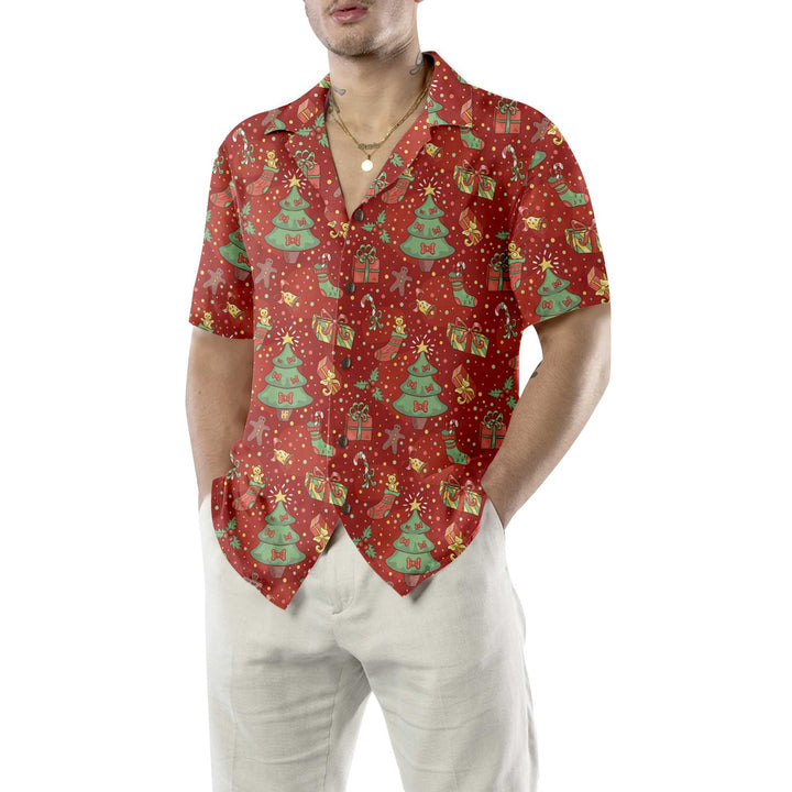 Mirla | Julmönster med Konfetti Hawaiian Shirt Festligt Jul Hawaiian Shirt-Eva Jonsson