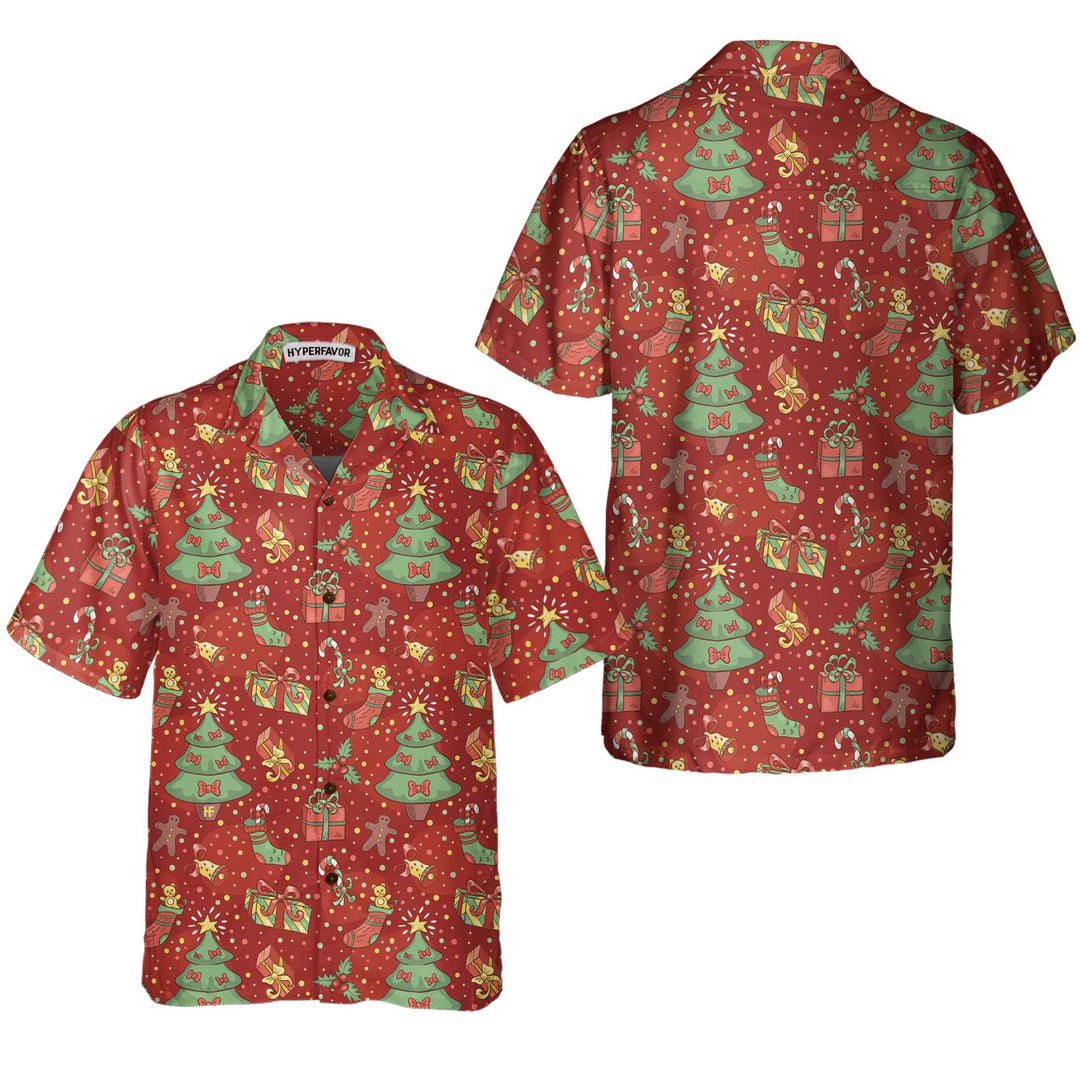 Mirla | Julmönster med Konfetti Hawaiian Shirt Festligt Jul Hawaiian Shirt-Eva Jonsson