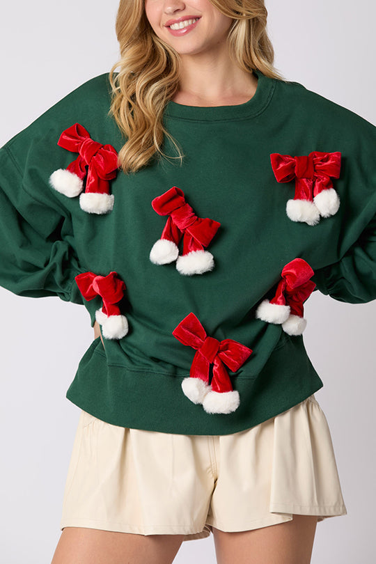 Mirla | Julslöja Dekorerad Oformell Långärmad Sweatshirt-Eva Jonsson