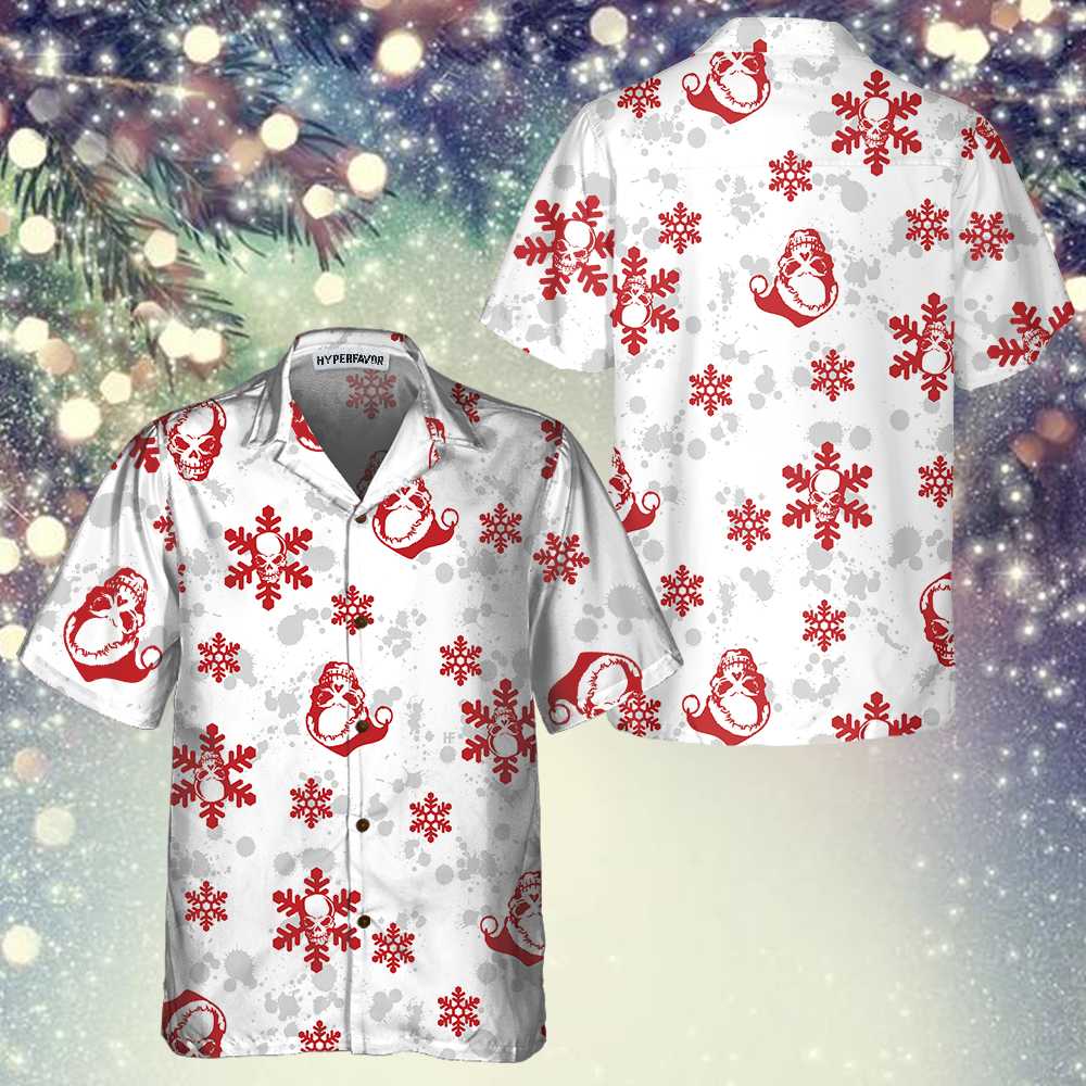 Mirla | Julsnö-Och-Skalle-Hawaiianskjorta Julskalletröja Den Bästa Gåvan Till Jul-Eva Jonsson