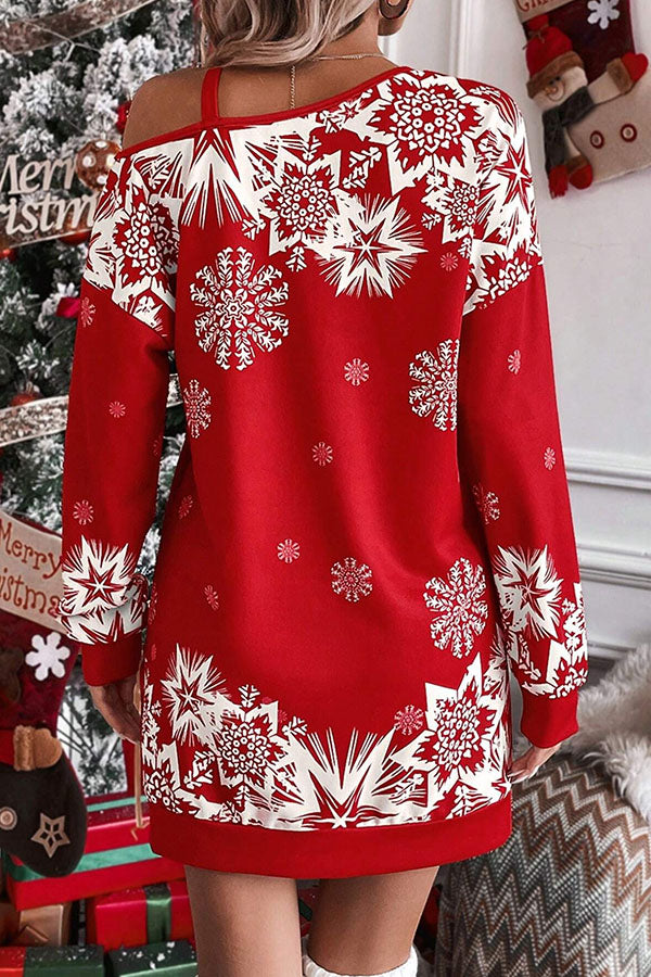 Mirla | Julsnöflinga Kallaxel Löst Sweatshirt Mini Klänning-Eva Jonsson