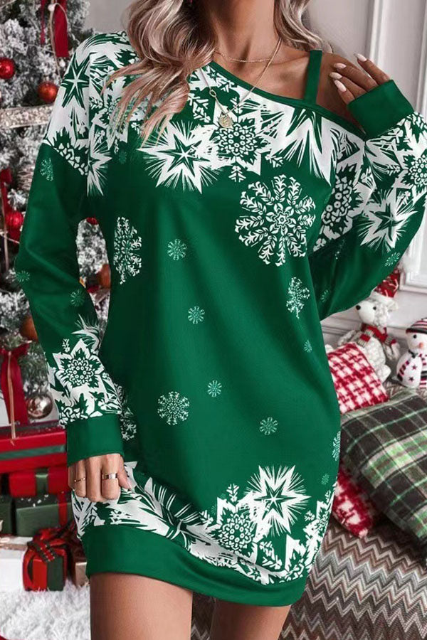 Mirla | Julsnöflinga Kallaxel Löst Sweatshirt Mini Klänning-Eva Jonsson