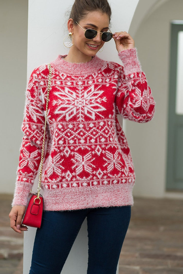 Mirla | Julsnöflinge-Fleece-Tröja-Eva Jonsson