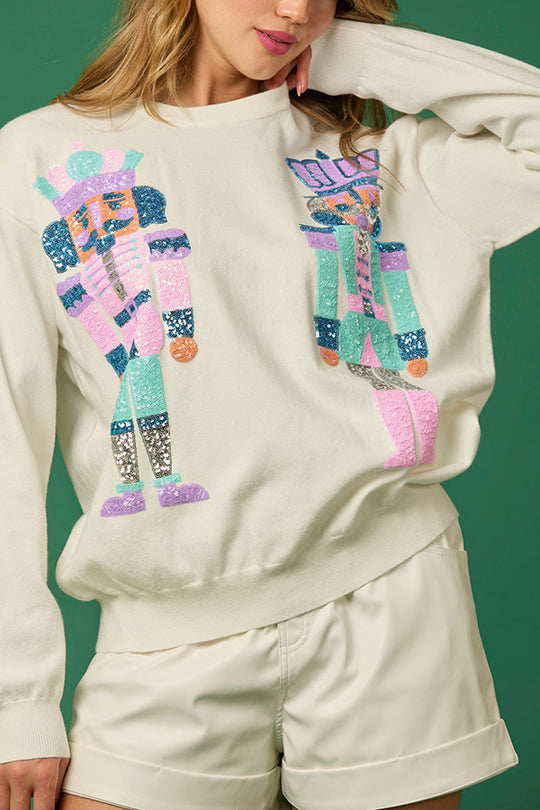 Mirla | Julsoldat Paljetter Mode Lätta Sweatshirts-Eva Jonsson