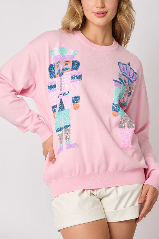 Mirla | Julsoldat Paljetter Mode Lätta Sweatshirts-Eva Jonsson