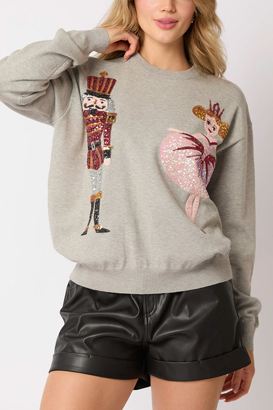 Mirla | Julsoldat Paljetter Mode Lätta Sweatshirts-Eva Jonsson