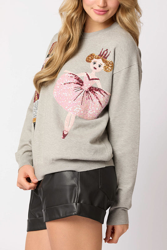 Mirla | Julsoldat Paljetter Mode Lätta Sweatshirts-Eva Jonsson