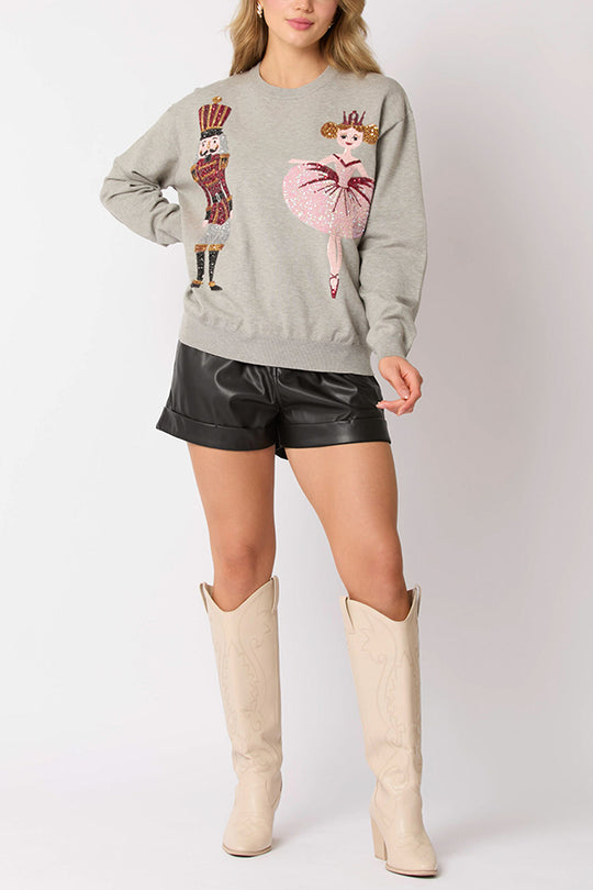 Mirla | Julsoldat Paljetter Mode Lätta Sweatshirts-Eva Jonsson