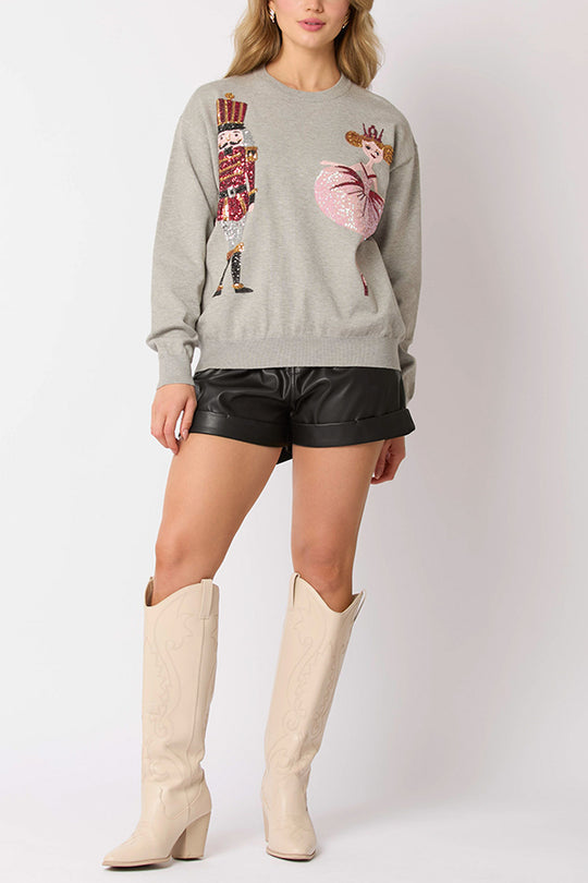 Mirla | Julsoldat Paljetter Mode Lätta Sweatshirts-Eva Jonsson