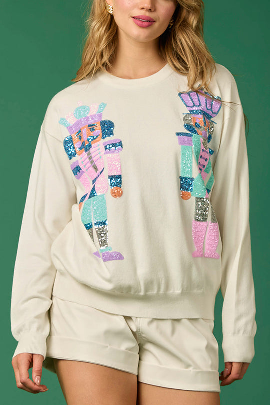 Mirla | Julsoldat Paljetter Mode Lätta Sweatshirts-Eva Jonsson