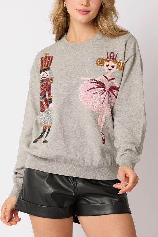 Mirla | Julsoldat Paljetter Mode Lätta Sweatshirts-Eva Jonsson