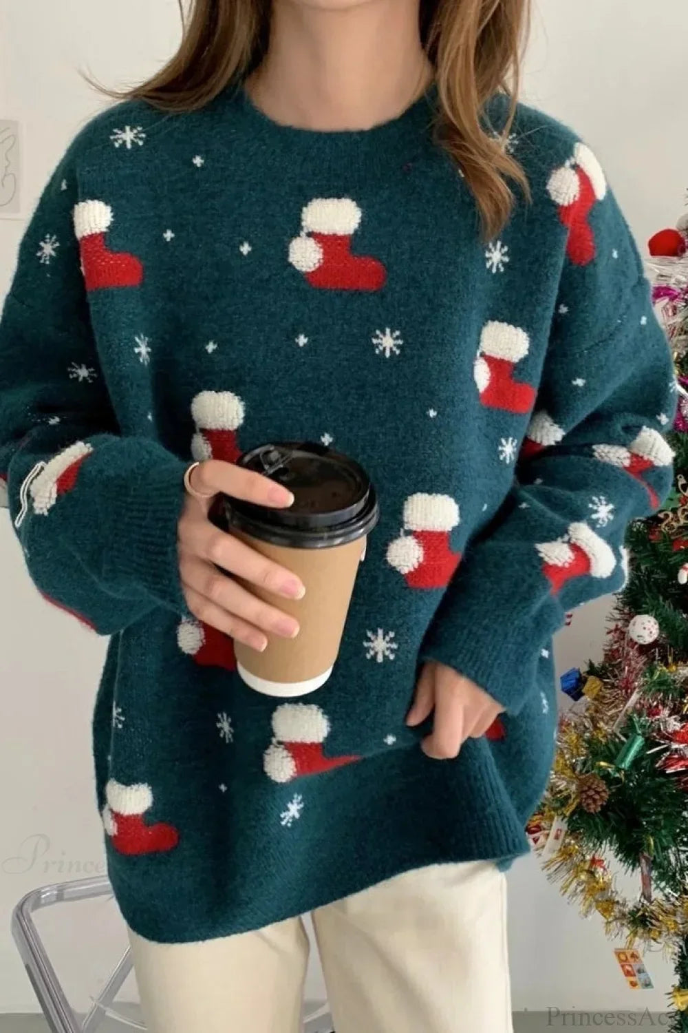 Mirla | Julstrumpa Snöflinga Löst Tröja-Eva Jonsson