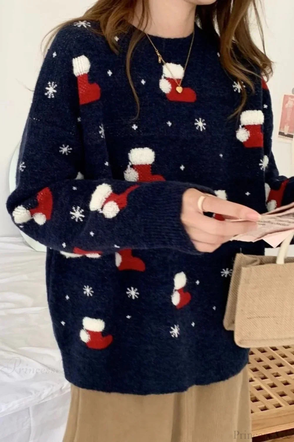 Mirla | Julstrumpa Snöflinga Löst Tröja-Eva Jonsson