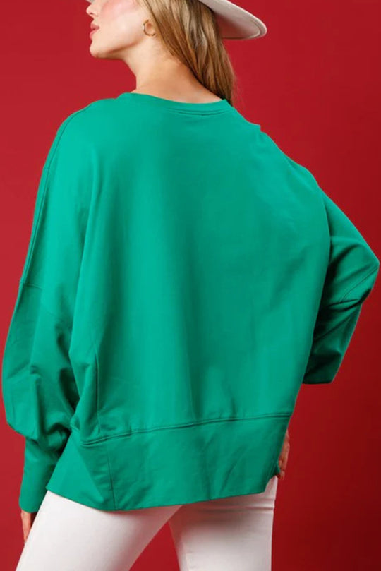 Mirla | Jultomte Paljetter Avslappnad Lång Ärmar Sweatshirt-Eva Jonsson