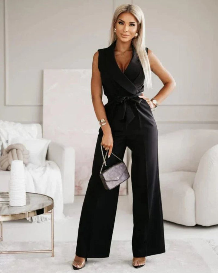 Mirla | Jumpsuit Ärmlös V U-ringning Löst Skuren Jumpsuit Damkläder-Eva Jonsson