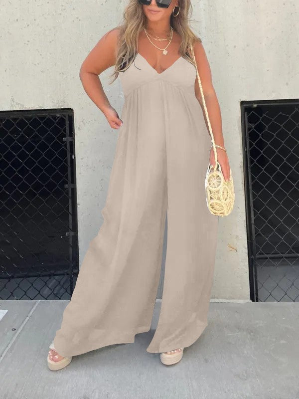 Mirla | Jumpsuit med V-hals och breda axelband-Eva Jonsson