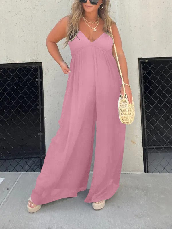 Mirla | Jumpsuit med V-hals och breda axelband-Eva Jonsson