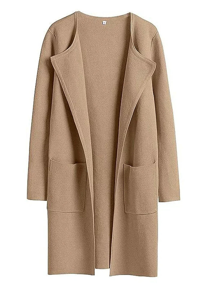 Mirla | Kappa Lös Passform Knälång Bred Revers Minimalistisk Design-Eva Jonsson