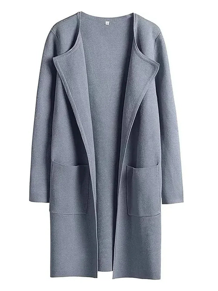 Mirla | Kappa Lös Passform Knälång Bred Revers Minimalistisk Design-Eva Jonsson