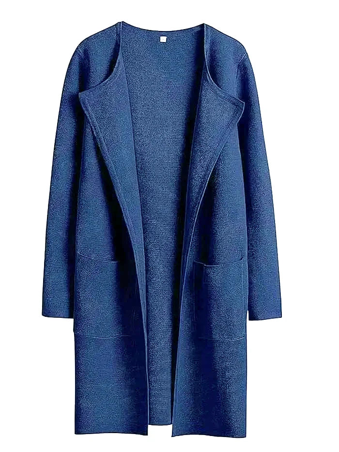 Mirla | Kappa Lös Passform Knälång Bred Revers Minimalistisk Design-Eva Jonsson