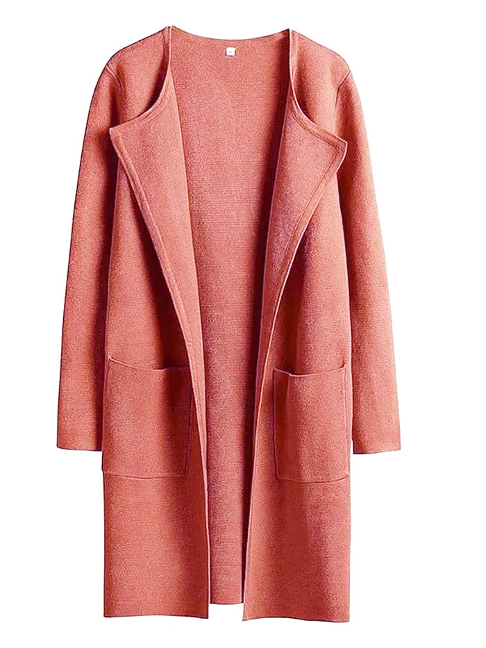 Mirla | Kappa Lös Passform Knälång Bred Revers Minimalistisk Design-Eva Jonsson