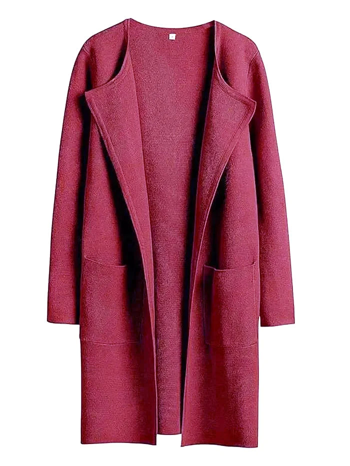 Mirla | Kappa Lös Passform Knälång Bred Revers Minimalistisk Design-Eva Jonsson