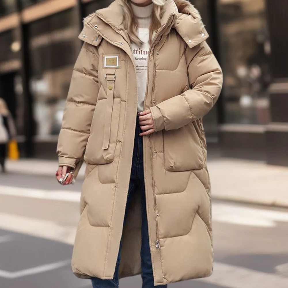 Mirla | Kappa Quiltad Oversize Passform Huva Helt Längd Varm Isolerad-Eva Jonsson