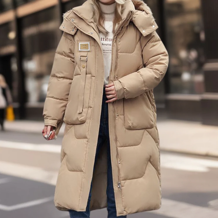 Mirla | Kappa Quiltad Oversize Passform Huva Helt Längd Varm Isolerad-Eva Jonsson