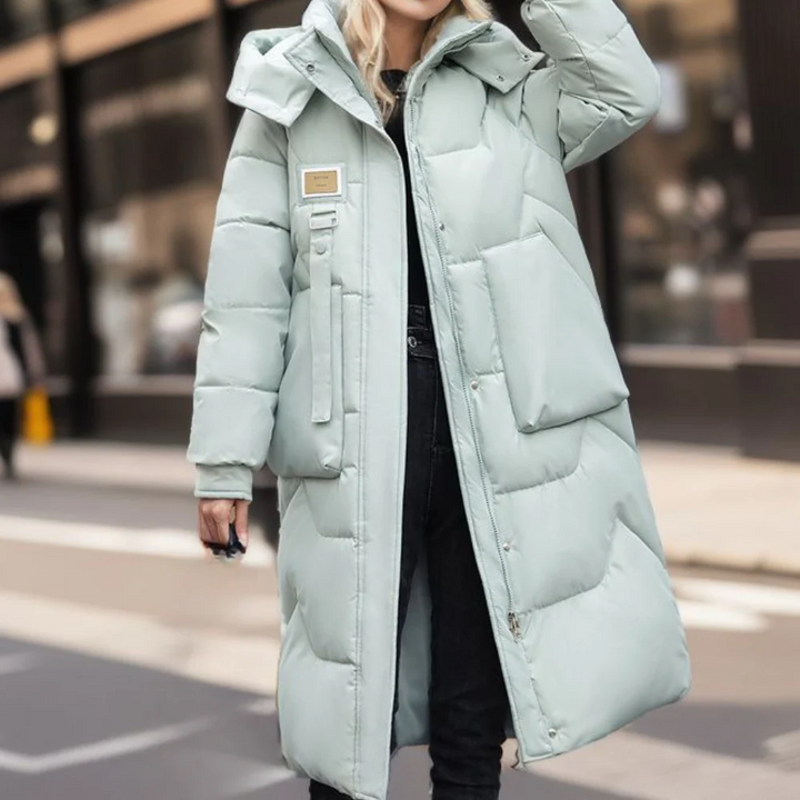 Mirla | Kappa Quiltad Oversize Passform Huva Helt Längd Varm Isolerad-Eva Jonsson