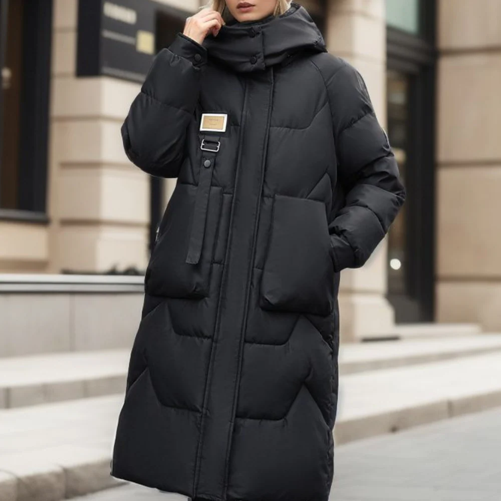 Mirla | Kappa Quiltad Oversize Passform Huva Helt Längd Varm Isolerad-Eva Jonsson