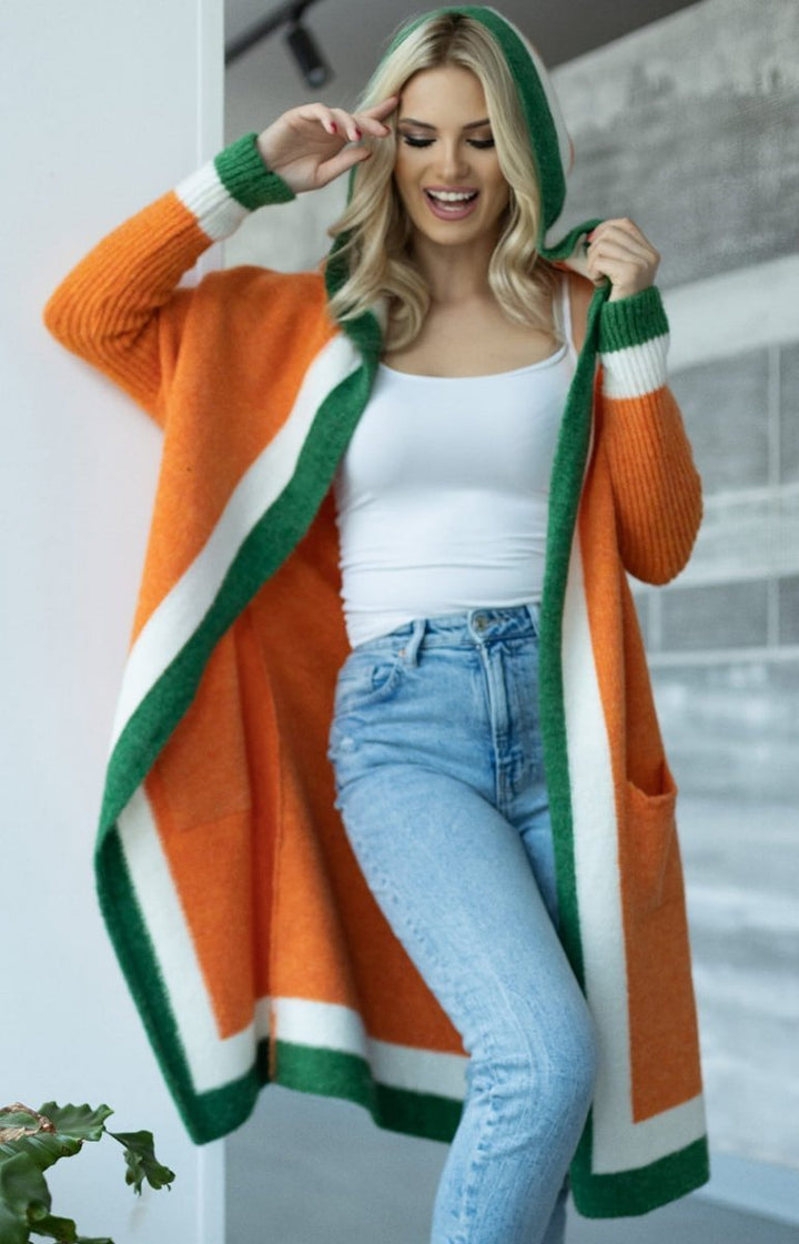 Mirla | Kappa Stickdesign Oversized Passform Långa Ärmar med Fickor och Kontrastdetalj-Eva Jonsson