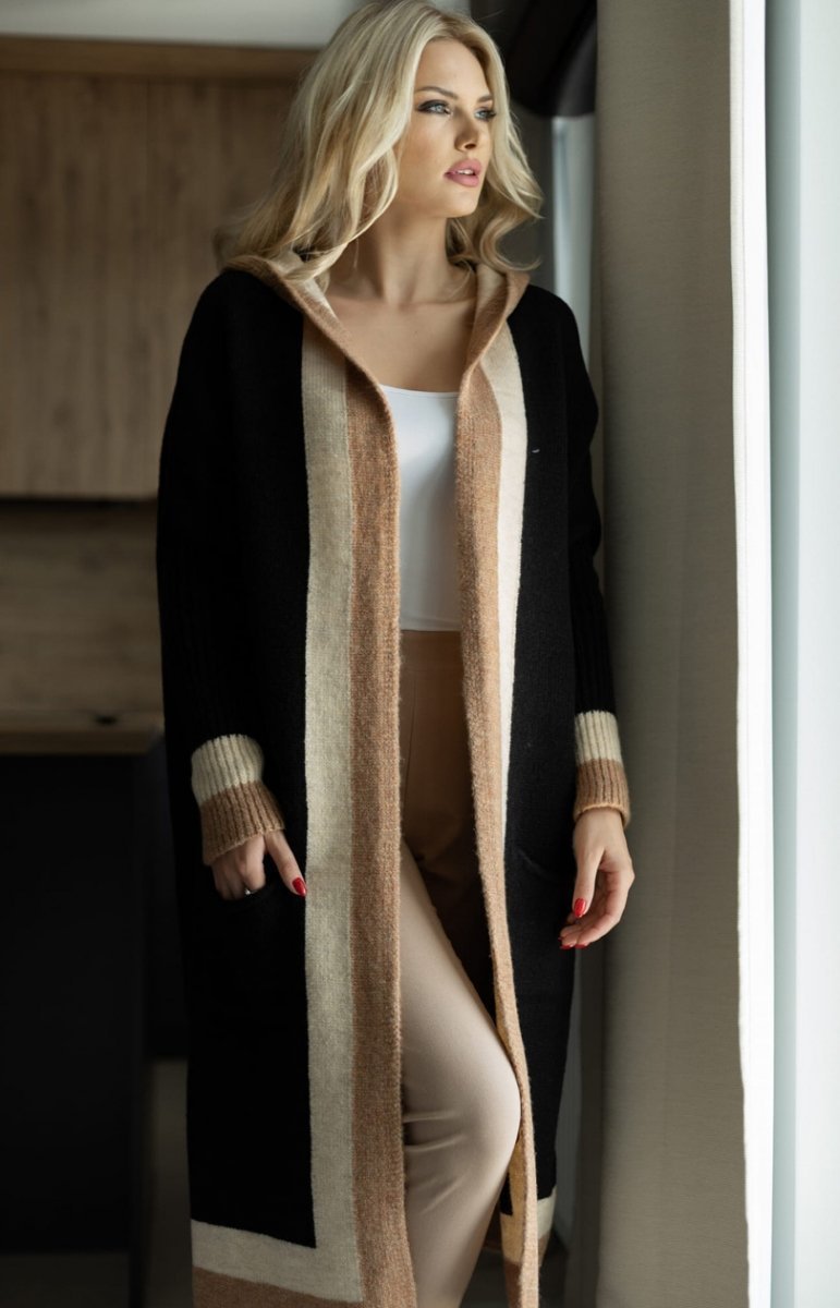 Mirla | Kappa Stickdesign Oversized Passform Långa Ärmar med Fickor och Kontrastdetalj-Eva Jonsson
