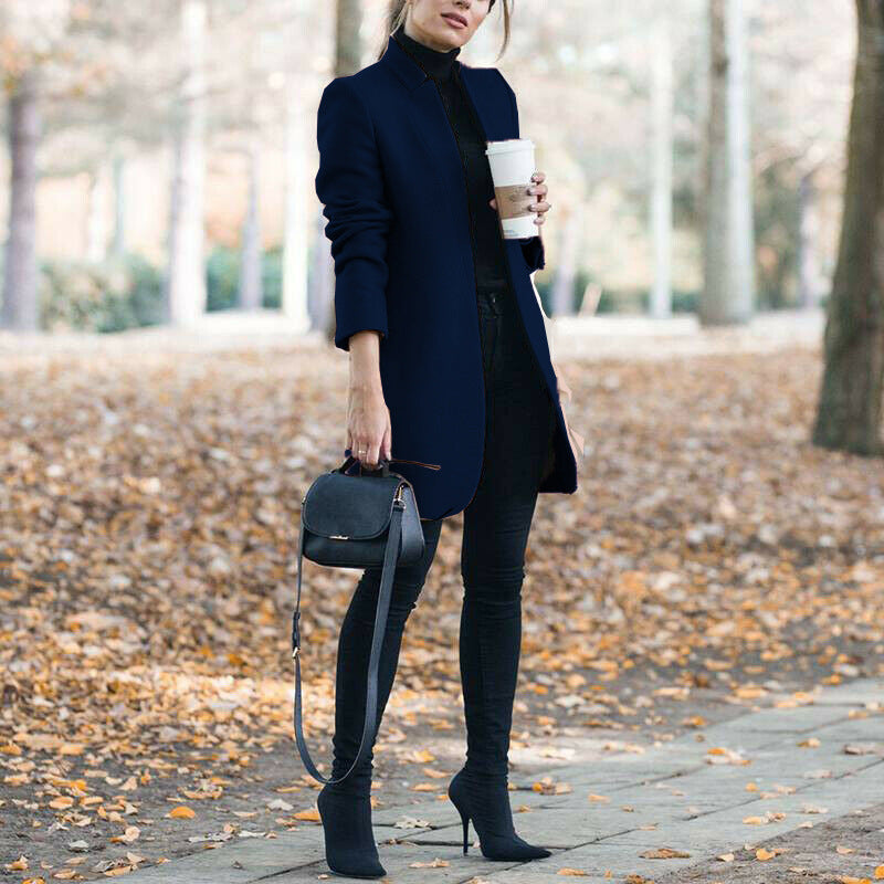 Mirla | Kappa Tailored Ullblandning Knälång Minimalistisk Design-Eva Jonsson