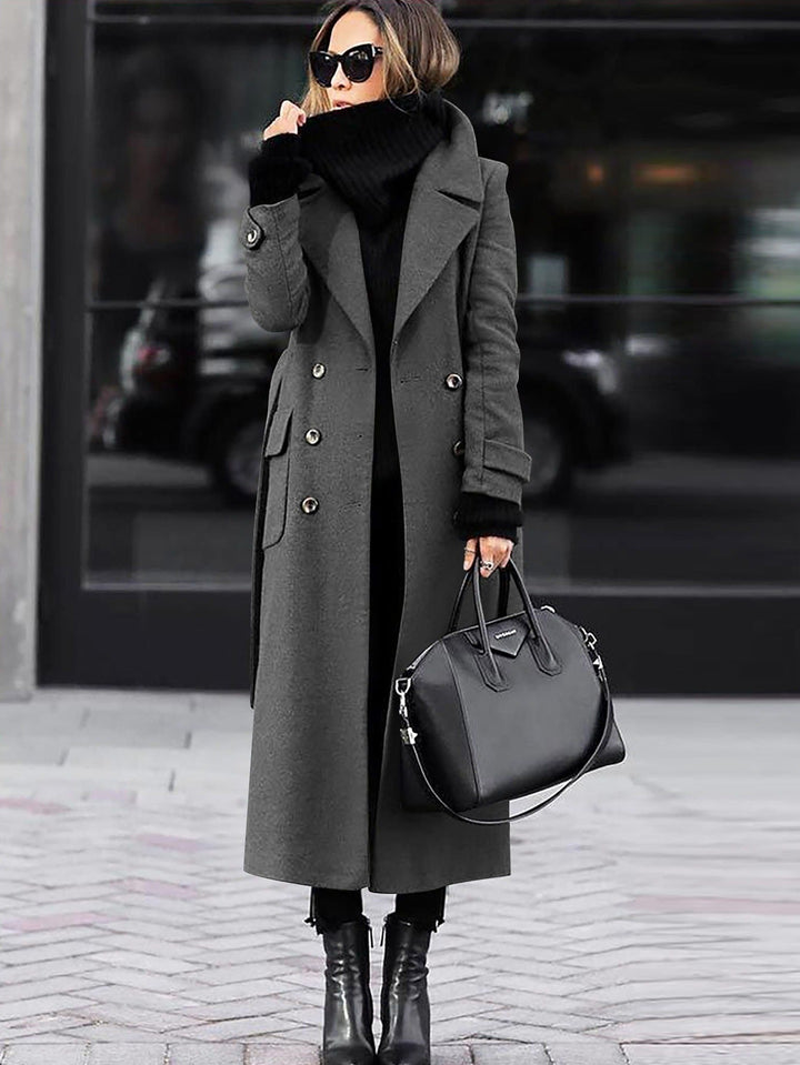 Mirla | Kappan - Elegant Dubbelknäppt Design för Vintervärme-Eva Jonsson