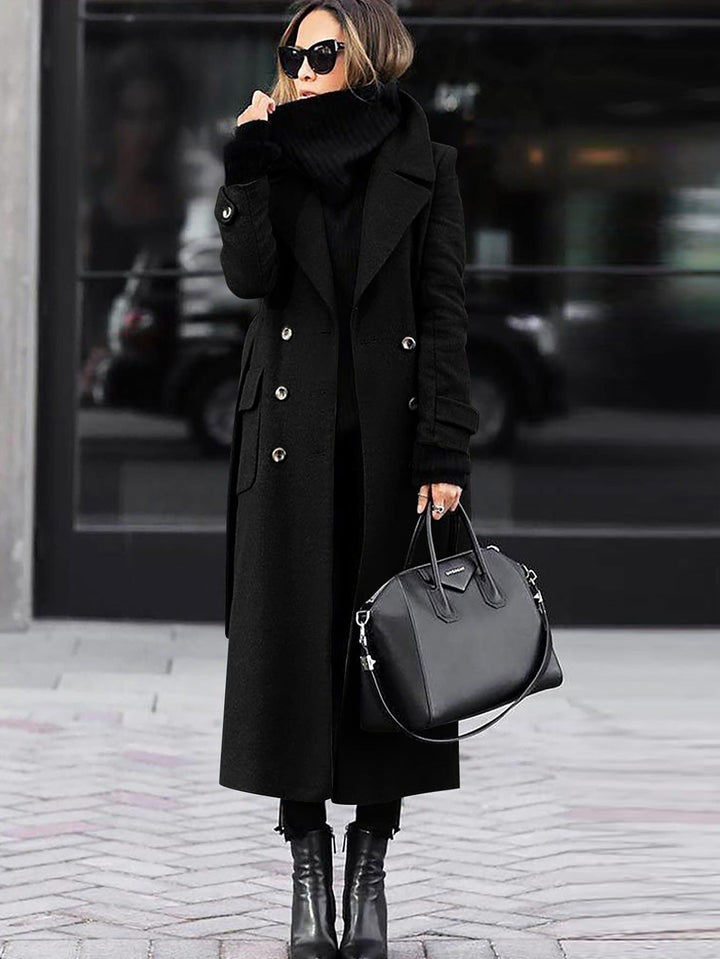Mirla | Kappan - Elegant Dubbelknäppt Design för Vintervärme-Eva Jonsson