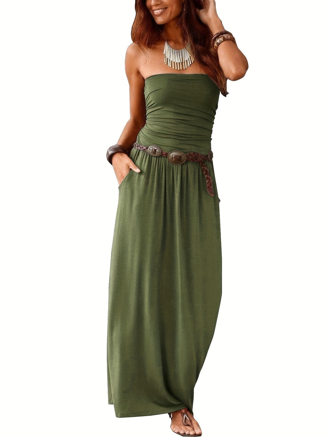 Mirla | Klänning Boho Sommar Bustier Klänning Rörklänning-Eva Jonsson
