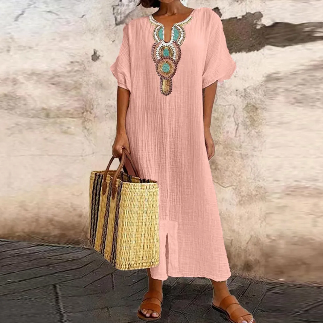 Mirla | Klänning Elegant Lång Grekisk Klänning Boho Klänning för Kvinnor-Eva Jonsson