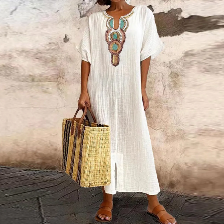 Mirla | Klänning Elegant Lång Grekisk Klänning Boho Klänning för Kvinnor-Eva Jonsson