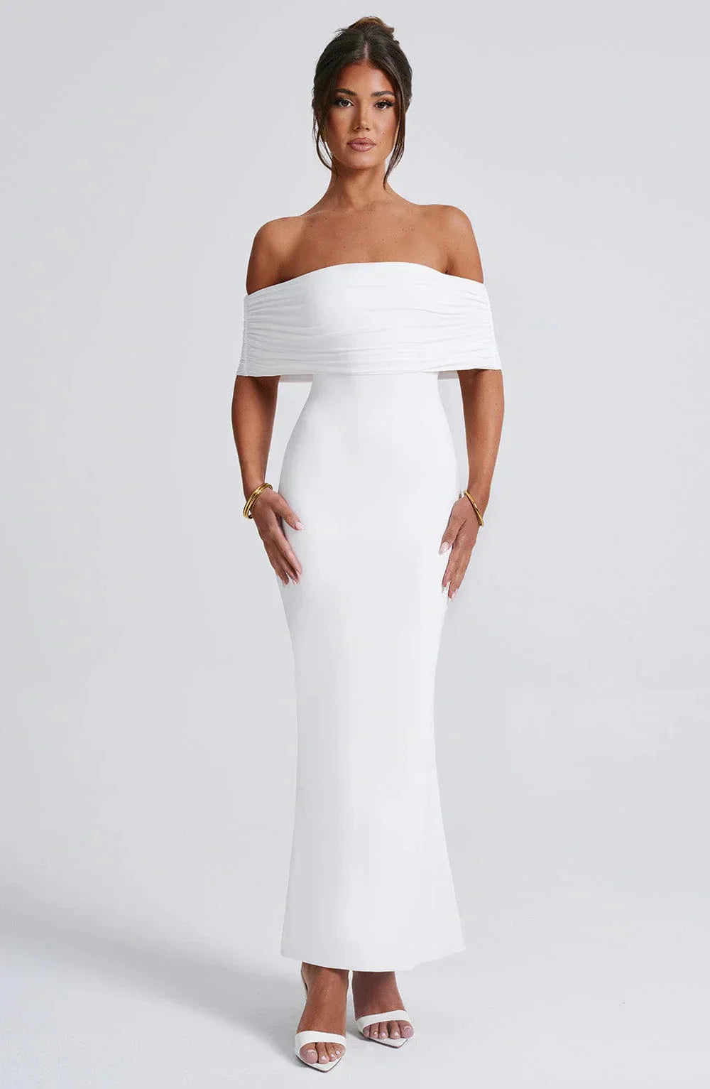 Mirla | Klänning Öppen Rygg Bodycon Off Shoulder Klänning Elegant Klänning-Eva Jonsson